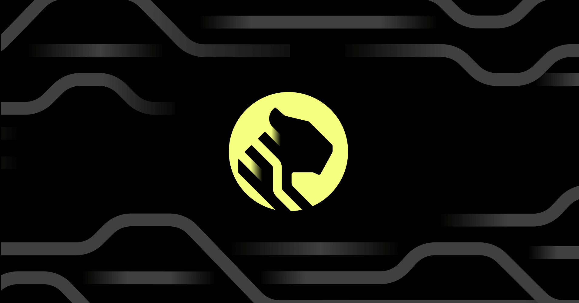 Timescale logo - a silhouette of a tiger's head – on a black background